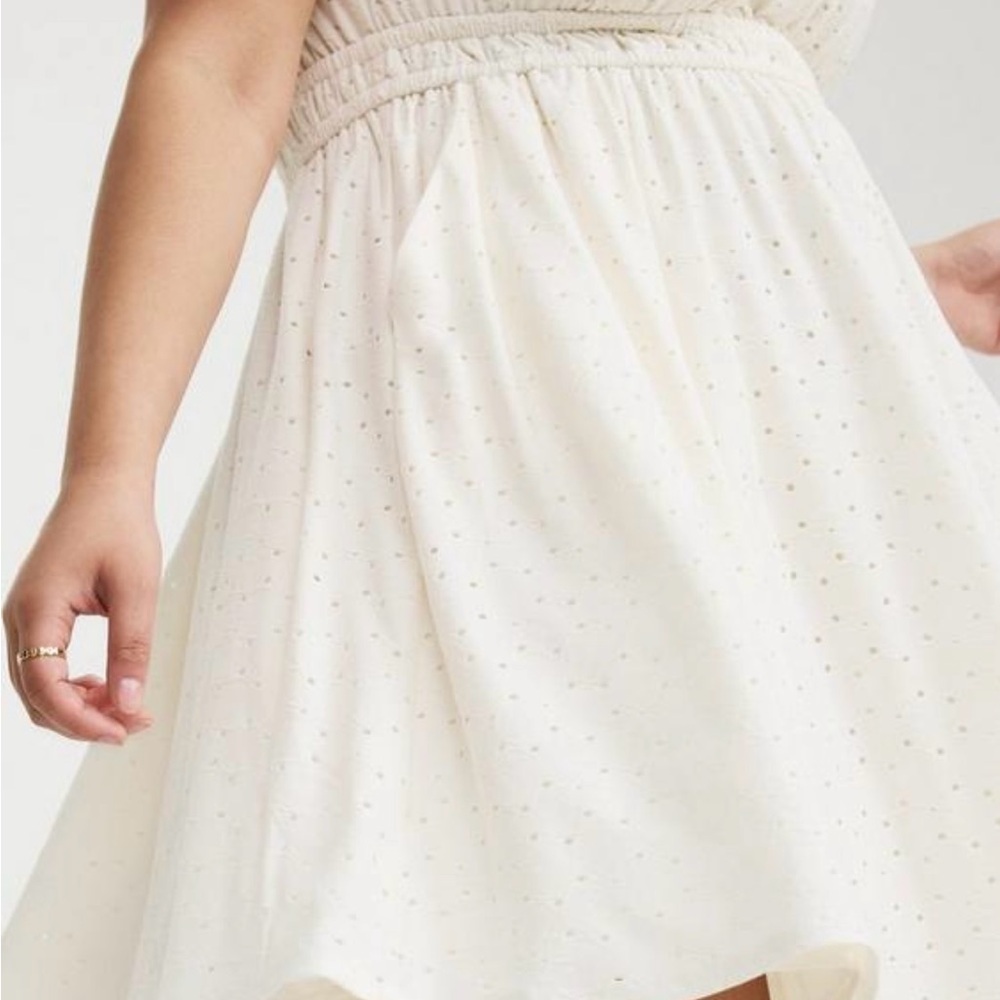 Chic White A-Line Dress